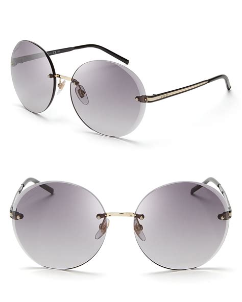 vintage gucci rimless sunglasses|gucci vintage round sunglasses.